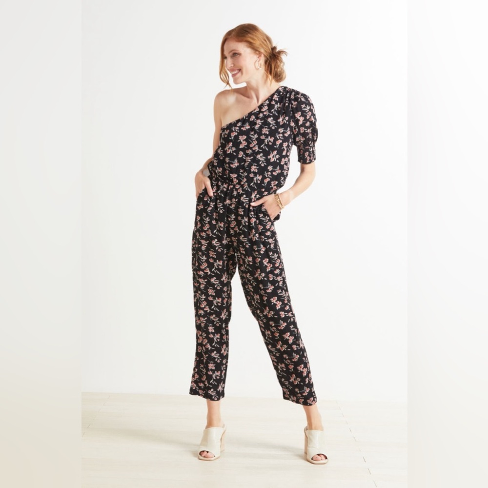 Roan + Ryan Isabella One Shoulder Jumpsuit